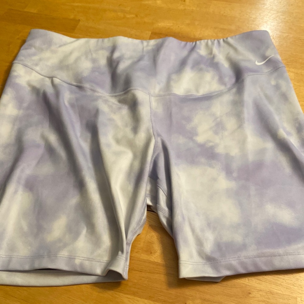 Purple Nike biker shorts
